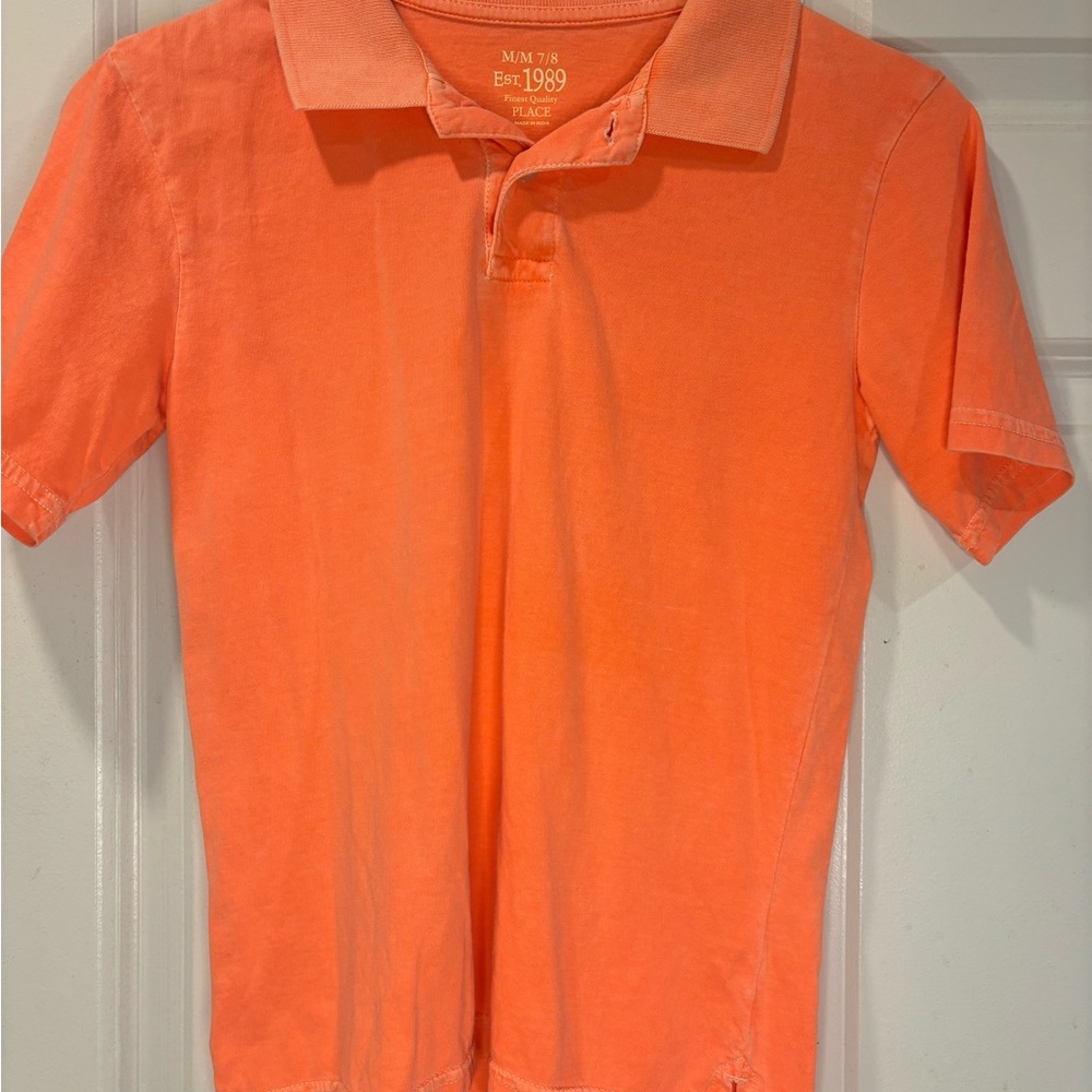 Boys M orange polo type shirt